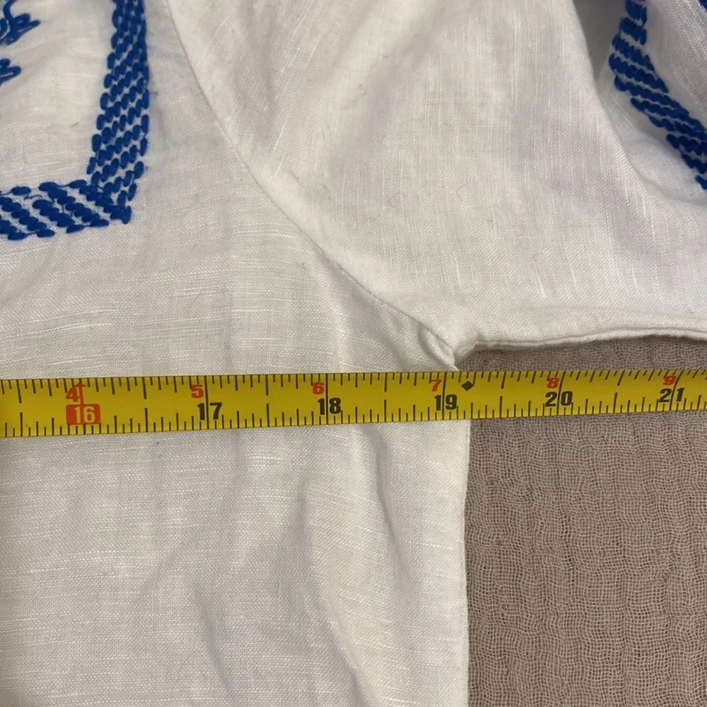 J. Crew White Linen Blend Blouse. Size 2